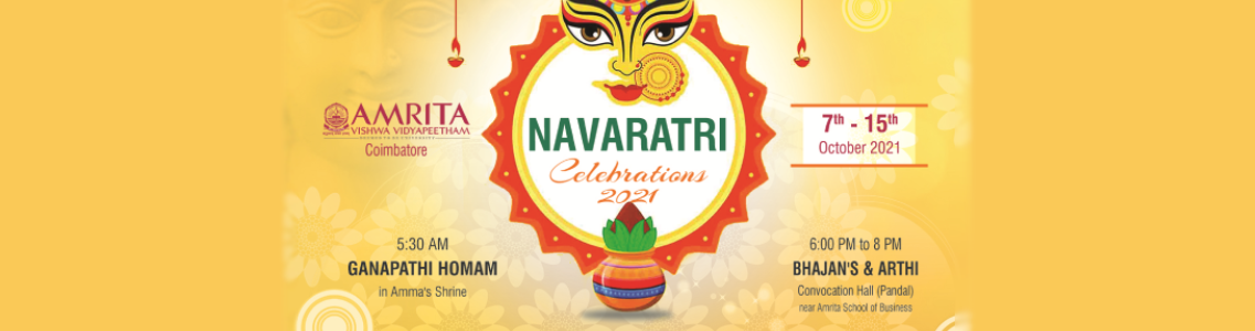 Navratri Celebrations 2021 - Thursday 7th to Friday 15th October