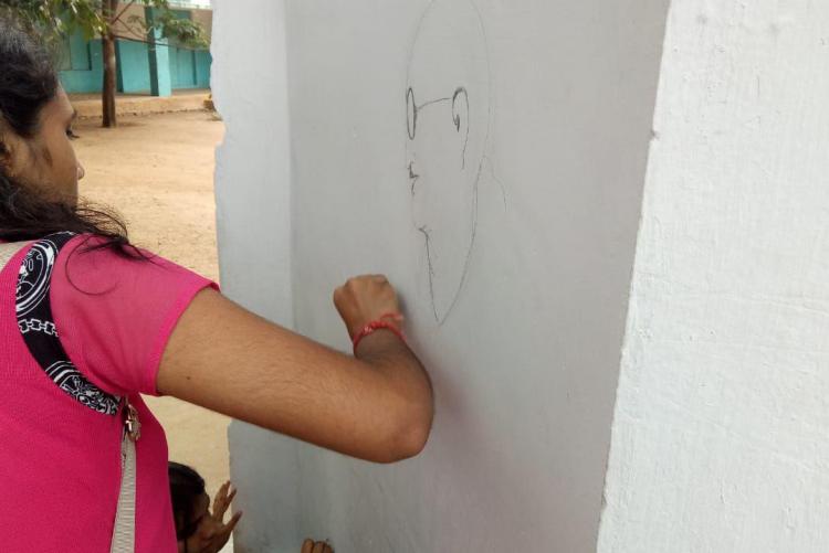 Government School Wall Painting - 2018