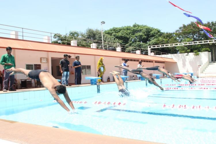 A SNAP SHOT DURING INTER CAMPUS SWIMMING COMPETITION