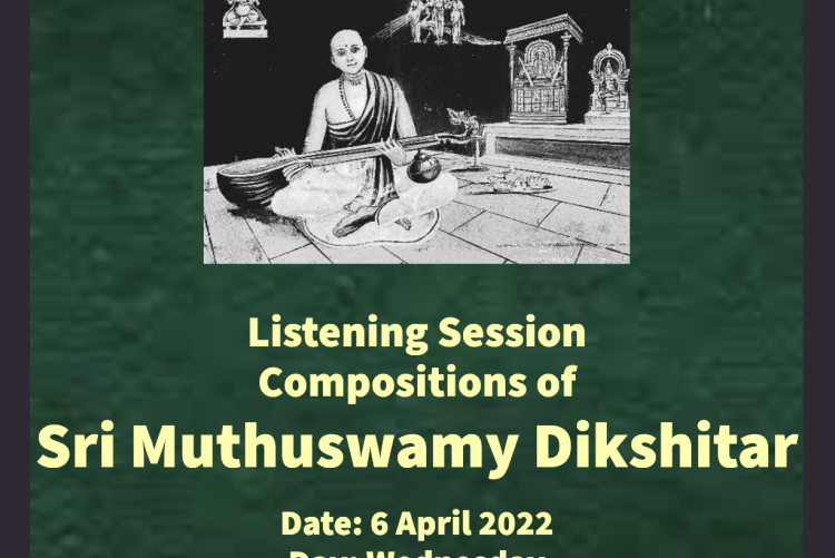 Flyer - Muthuswami Dikshitar Jayanti Celebrations 2022