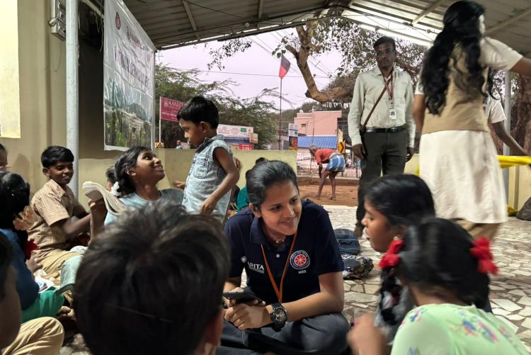 Ettimadi Govt School children teaching