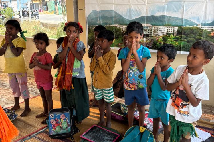 Ettimadi Govt School children teaching