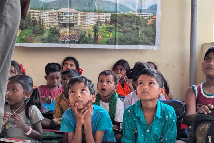 Ettimadi Govt School children teaching
